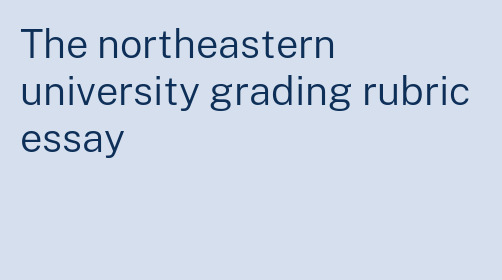 northeastern essay requirements