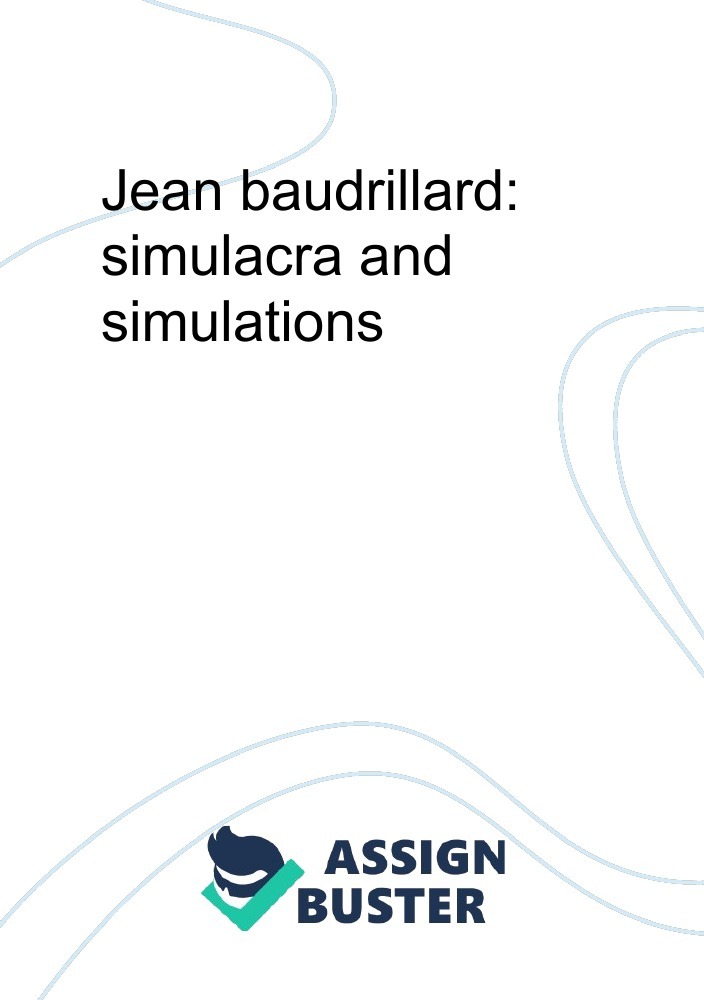 baudrillard simulacra and simulation urbanization