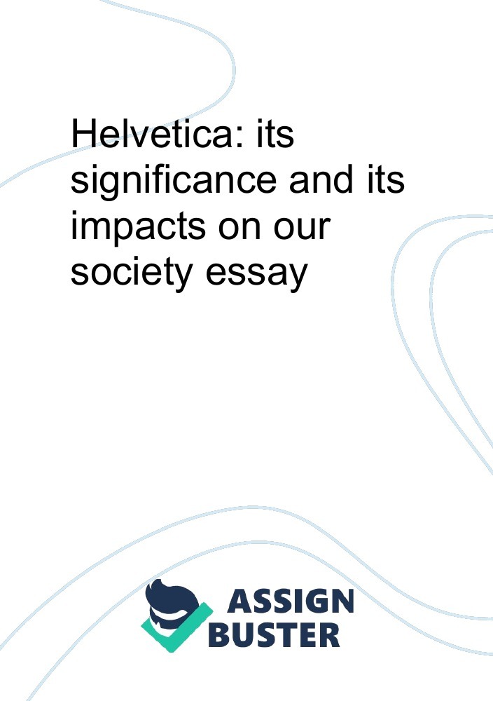 helvetica typeface essay