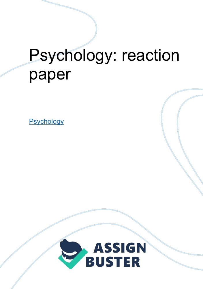 reaction paper on educational psychology