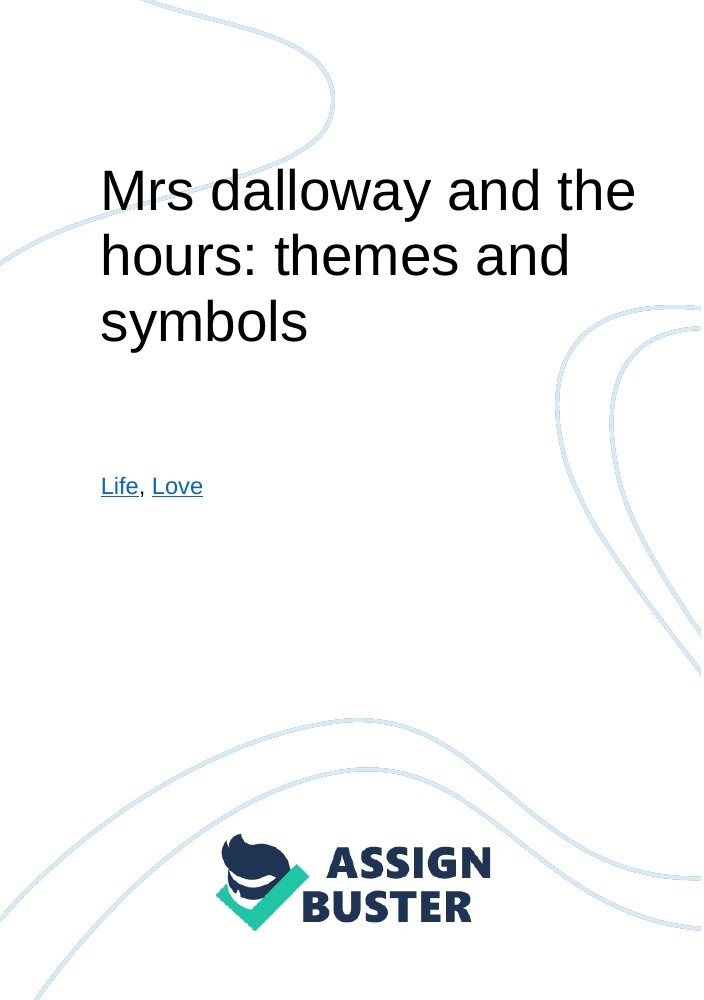 essay on mrs dalloway and the hours