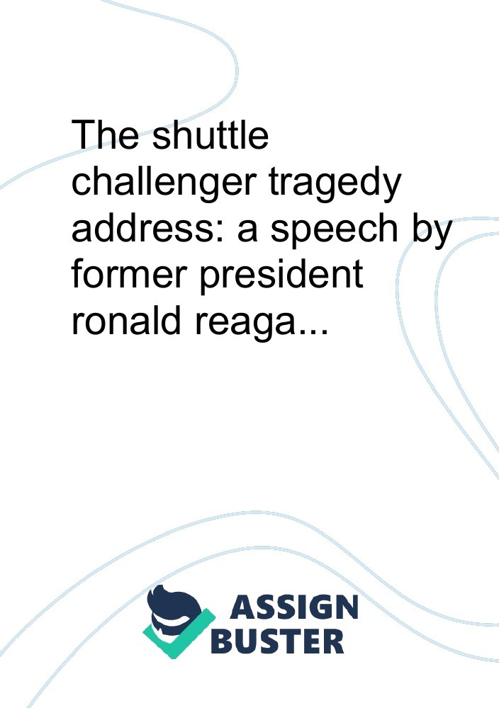 ronald reagan challenger speech essay