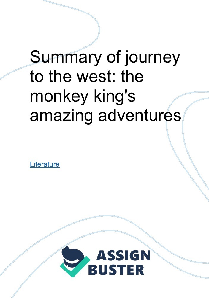 journey to the west monkey king summary