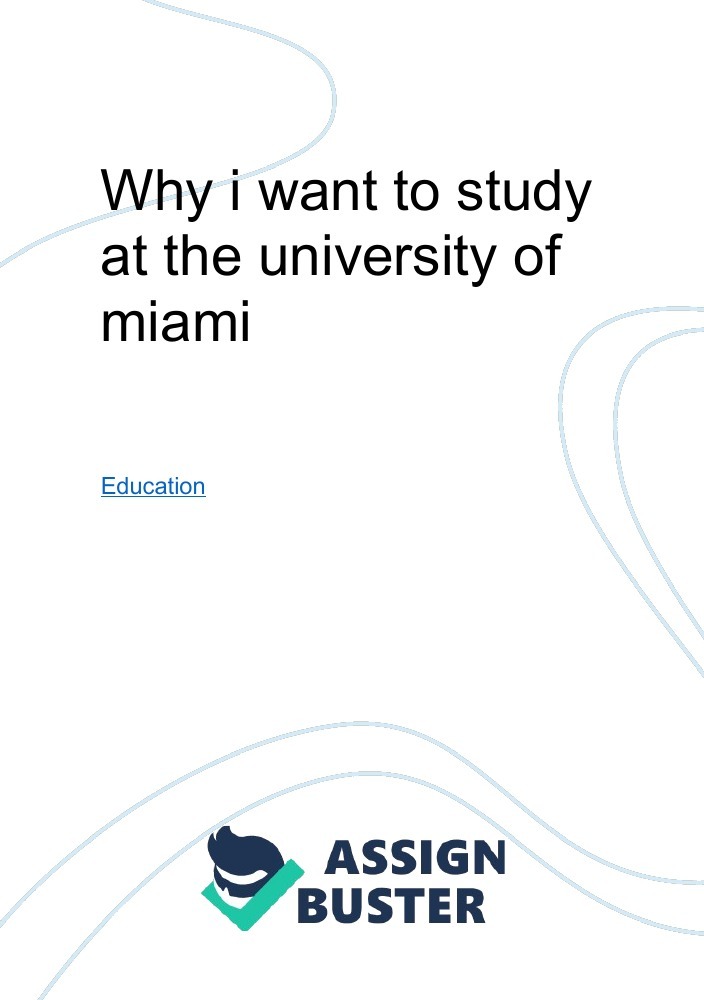 what is the university of miami essay prompt