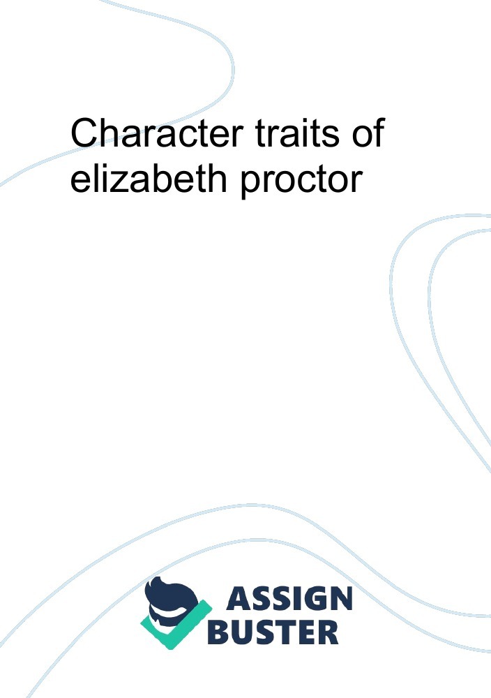 elizabeth proctor character analysis essay
