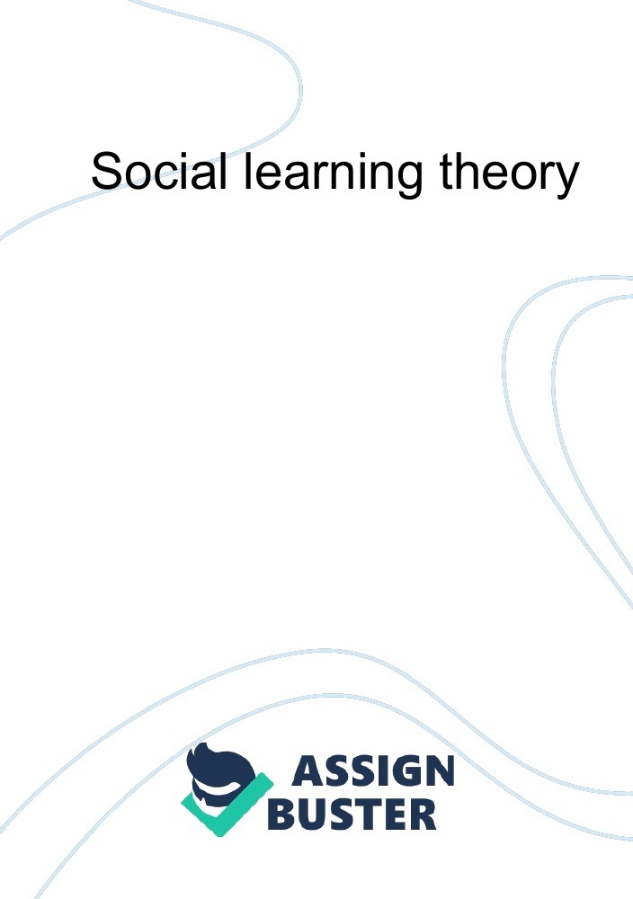 social learning theory comparison essay