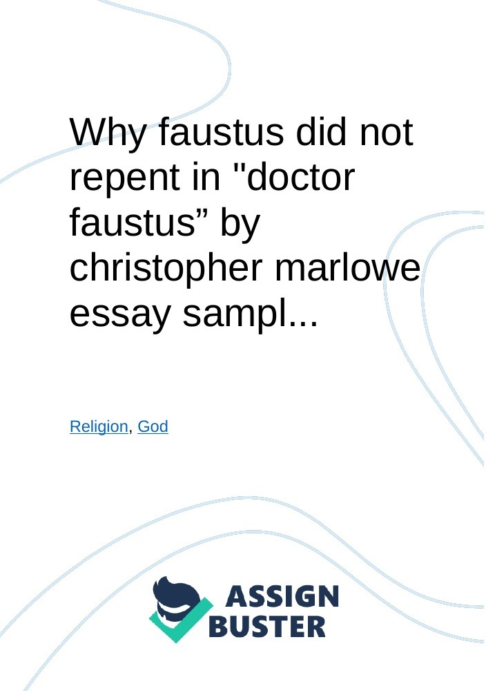 doctor faustus essay questions