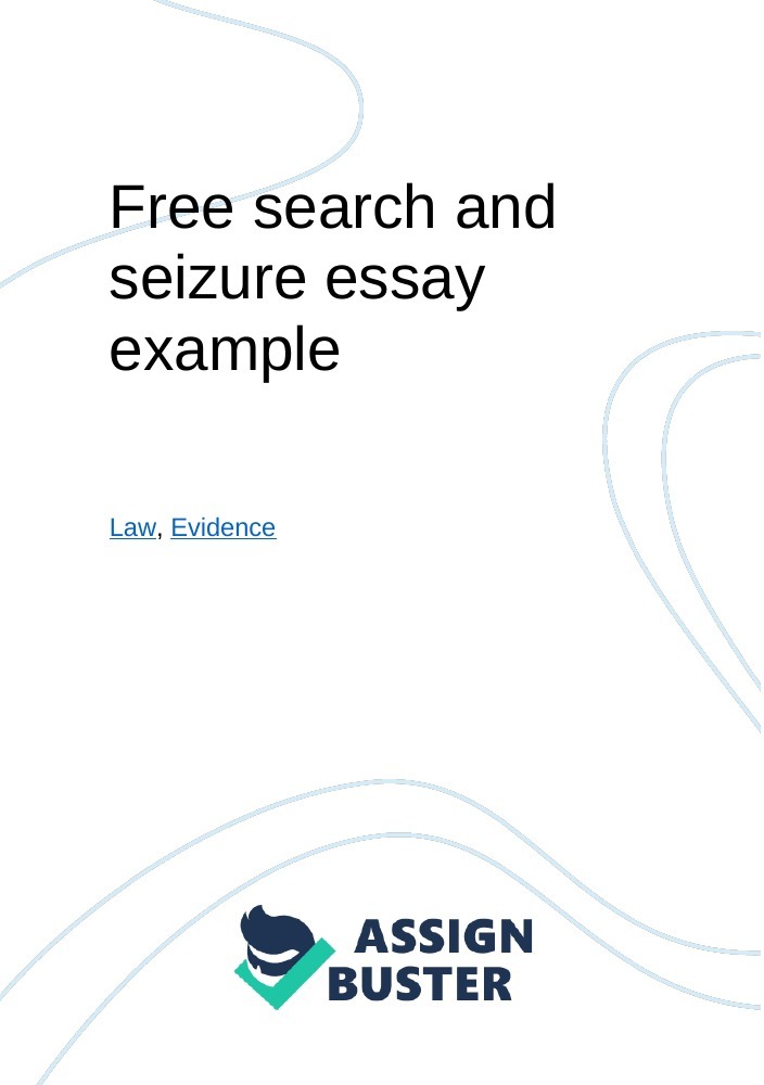 essay on search and seizure