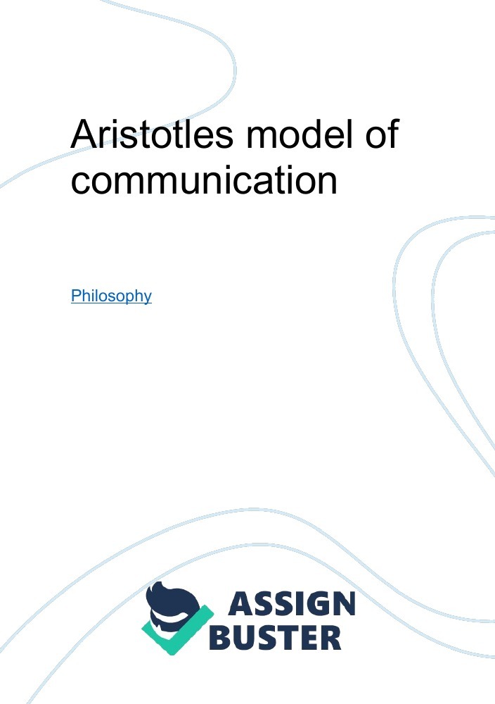 aristotle model of communication essay