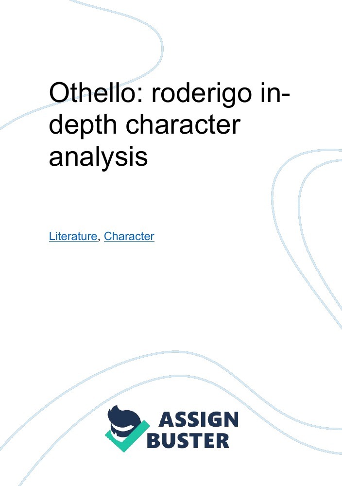 roderigo character analysis essay