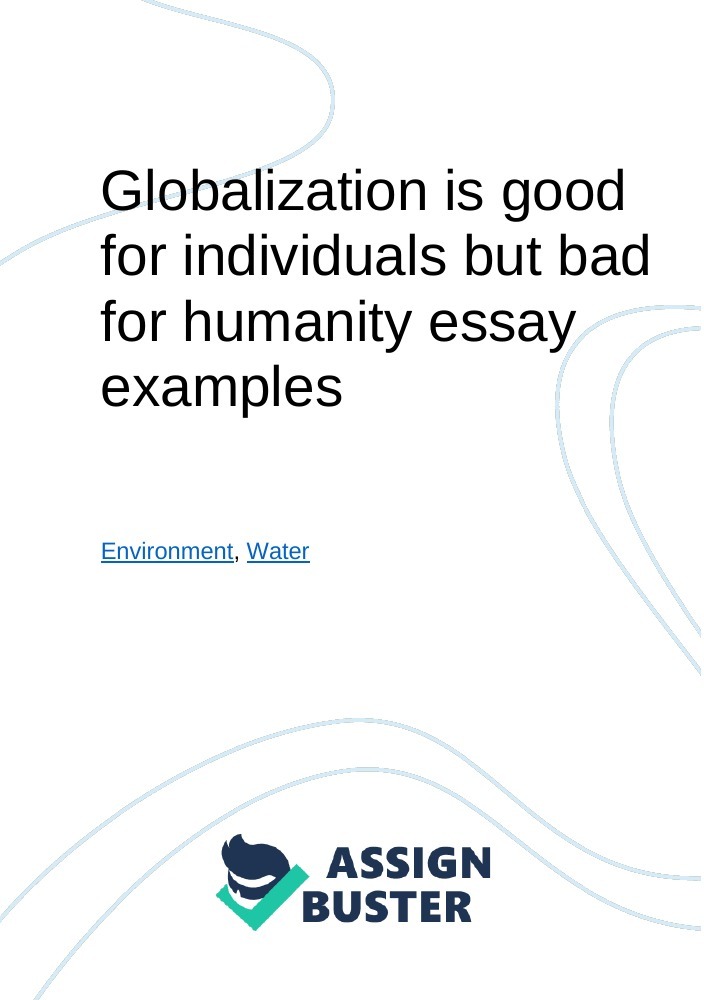 essay on why globalization is good