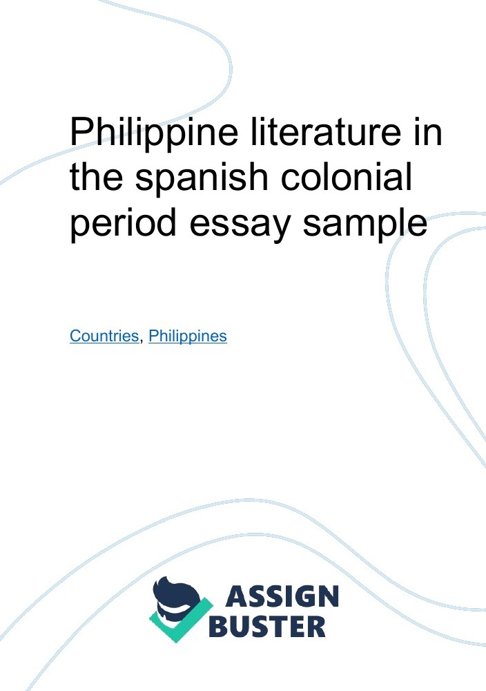 philippine literature in spanish period essay