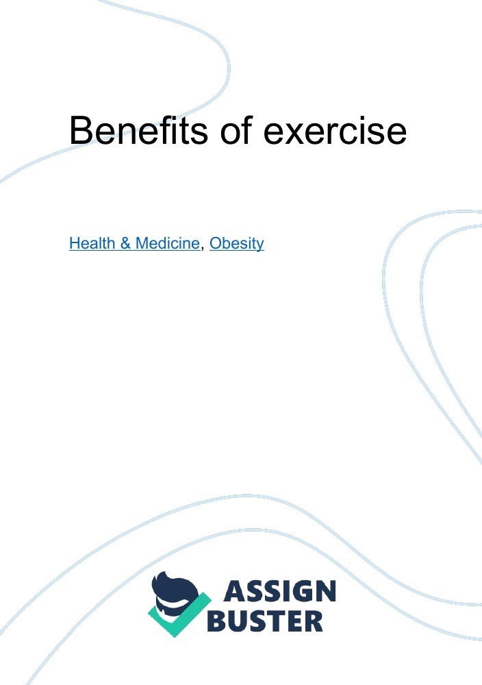 benefits of exercise essay pdf