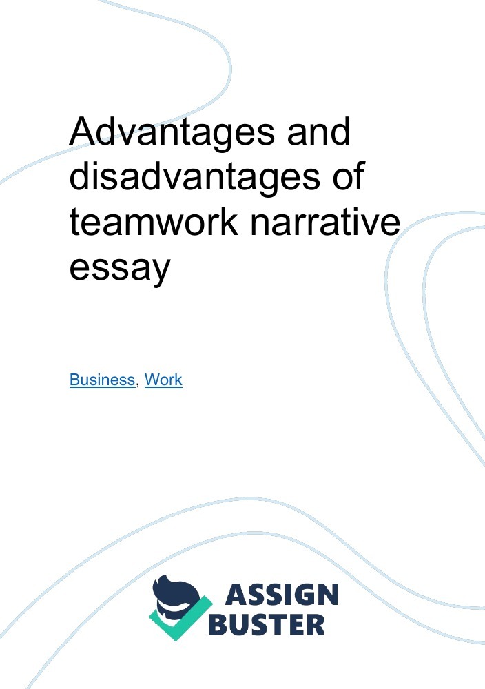 disadvantages of teamwork essay