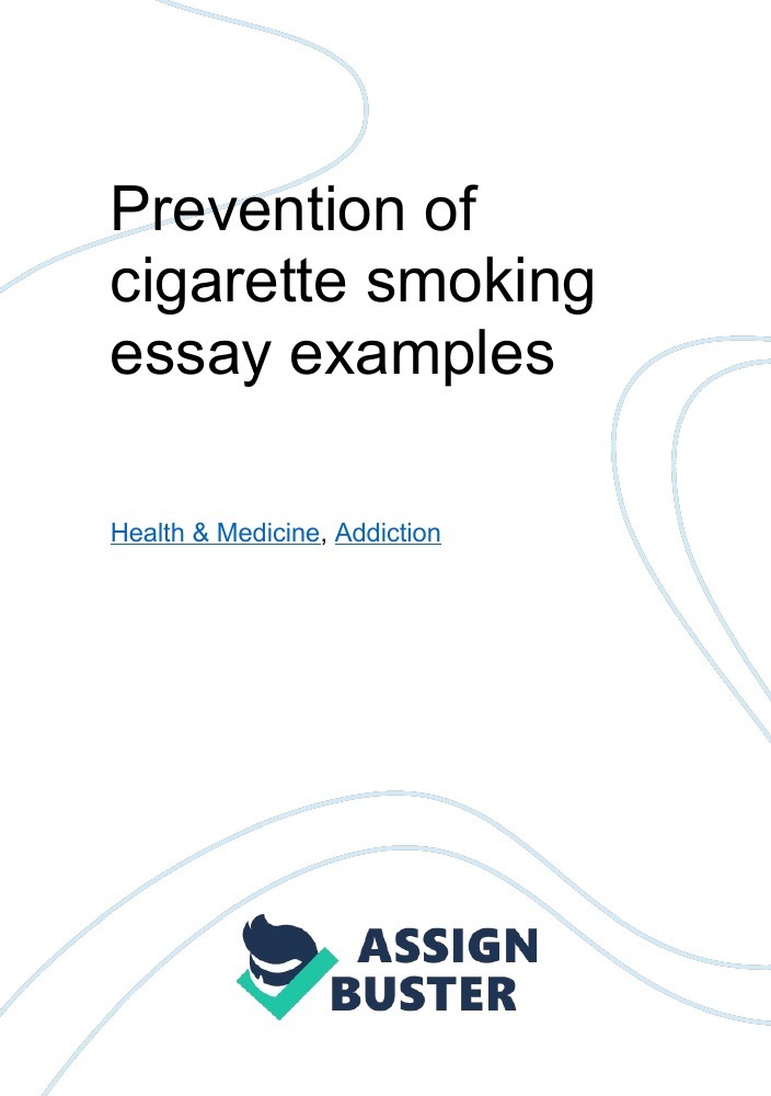 cigarette smoking essay questions