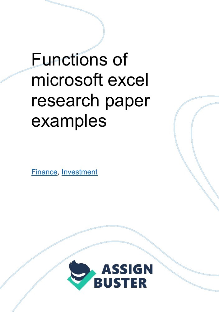 research study about microsoft excel