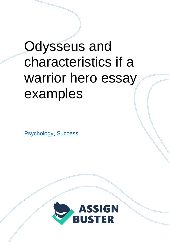 essay on odysseus being a hero