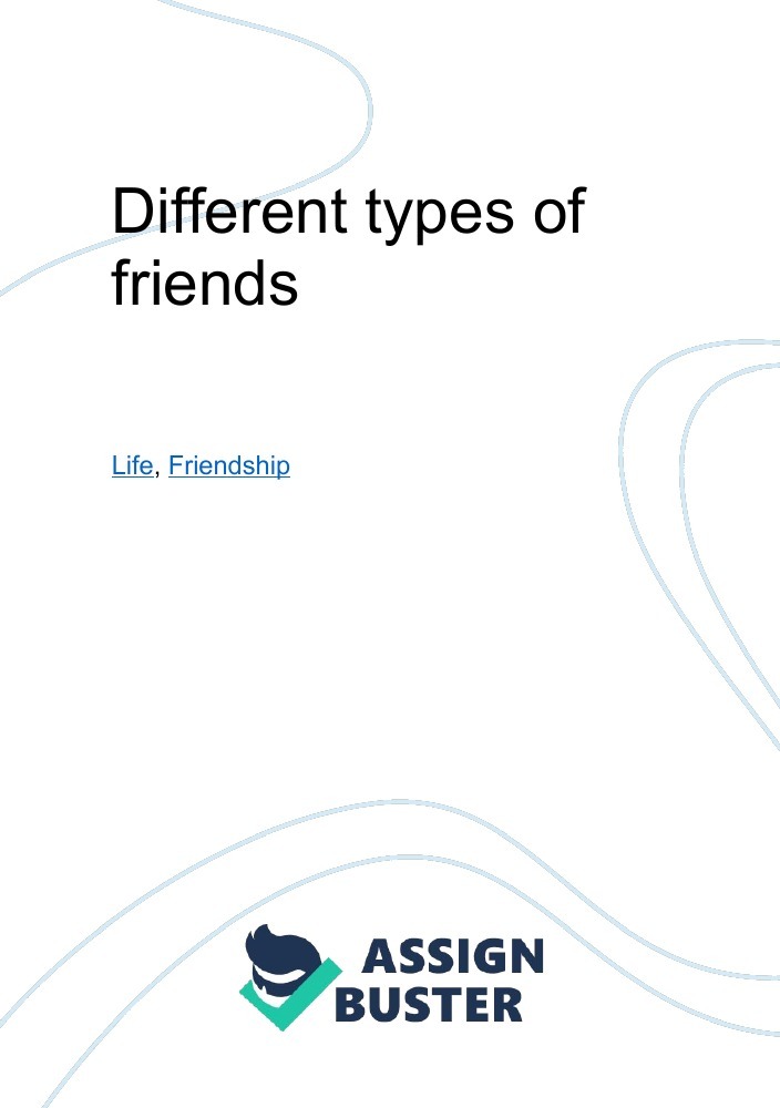 classify types of friends essay
