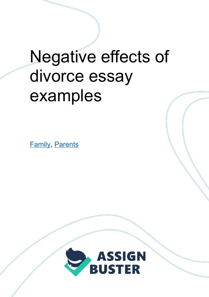 essay effects of divorce