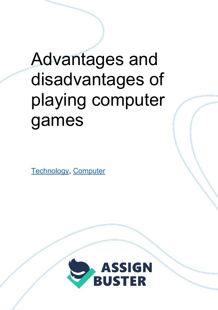 computer games disadvantages essay