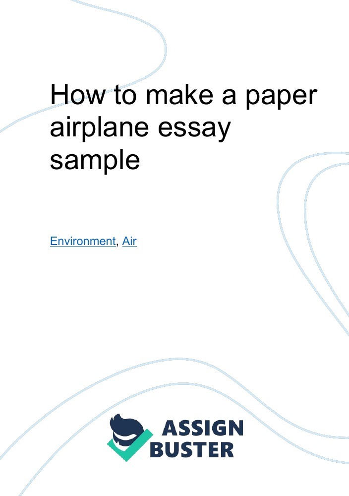 essay about paper airplane