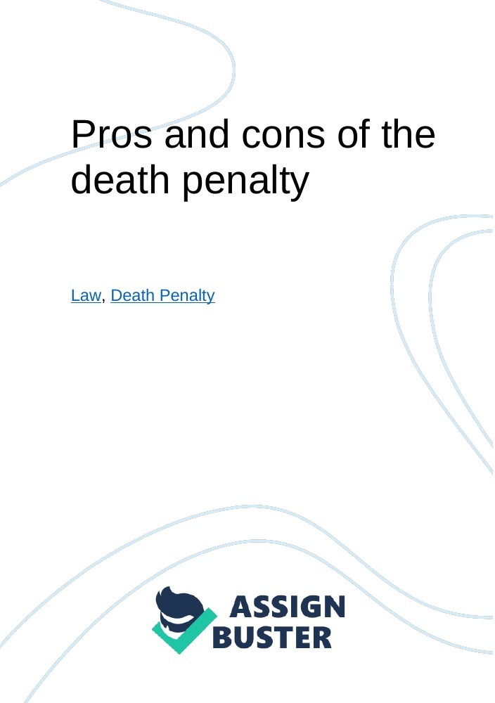 death penalty essay pros and cons