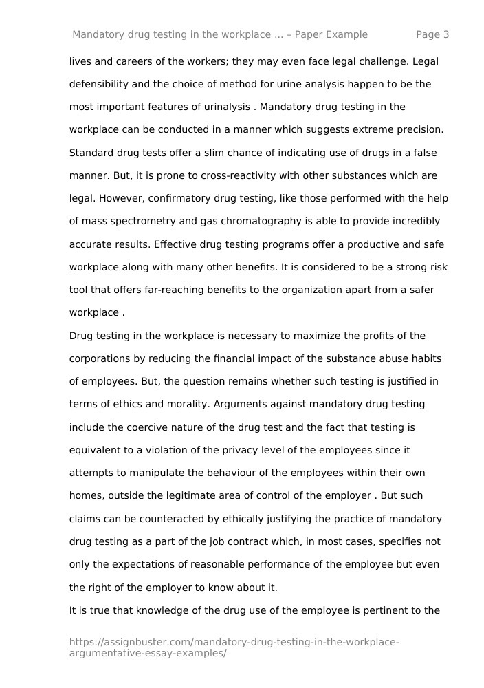 workplace argumentative essay