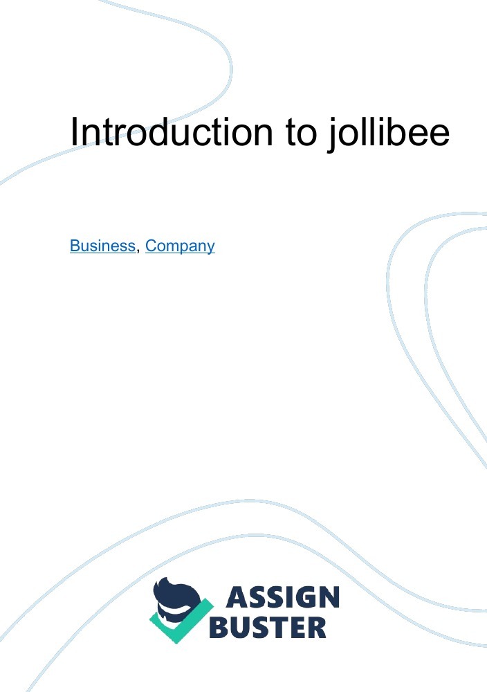 jollibee thesis introduction