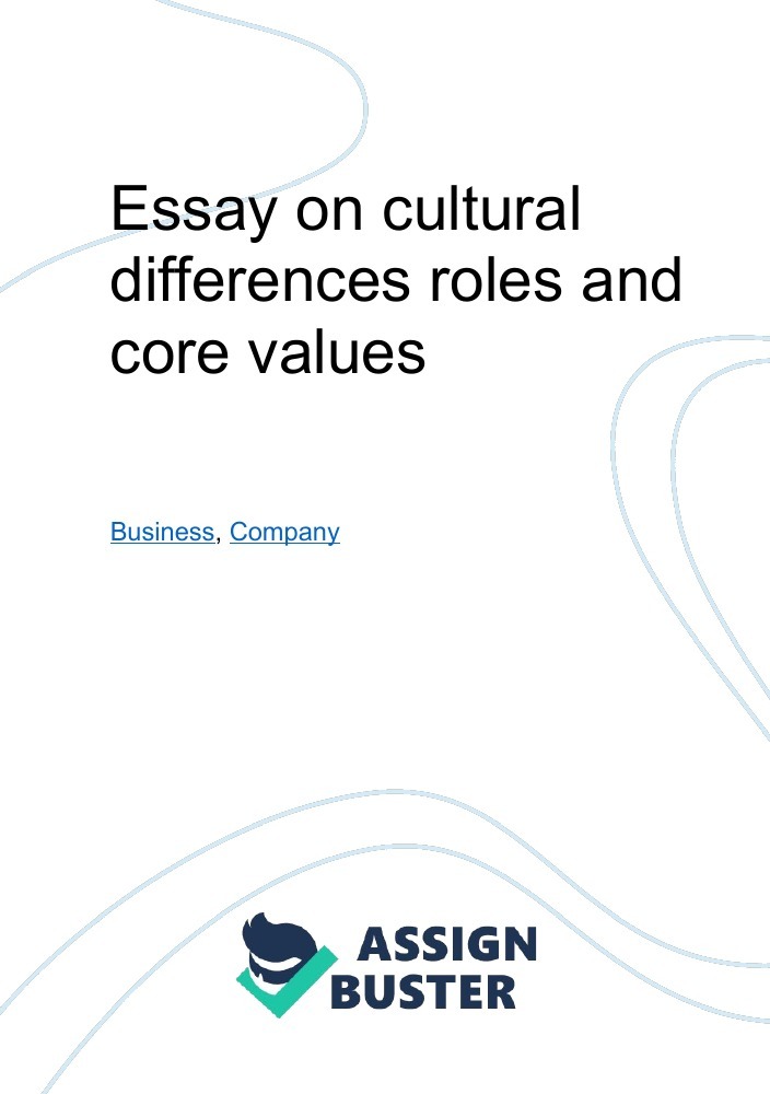 simple essay about core values
