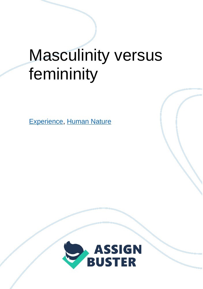femininity masculinity essay