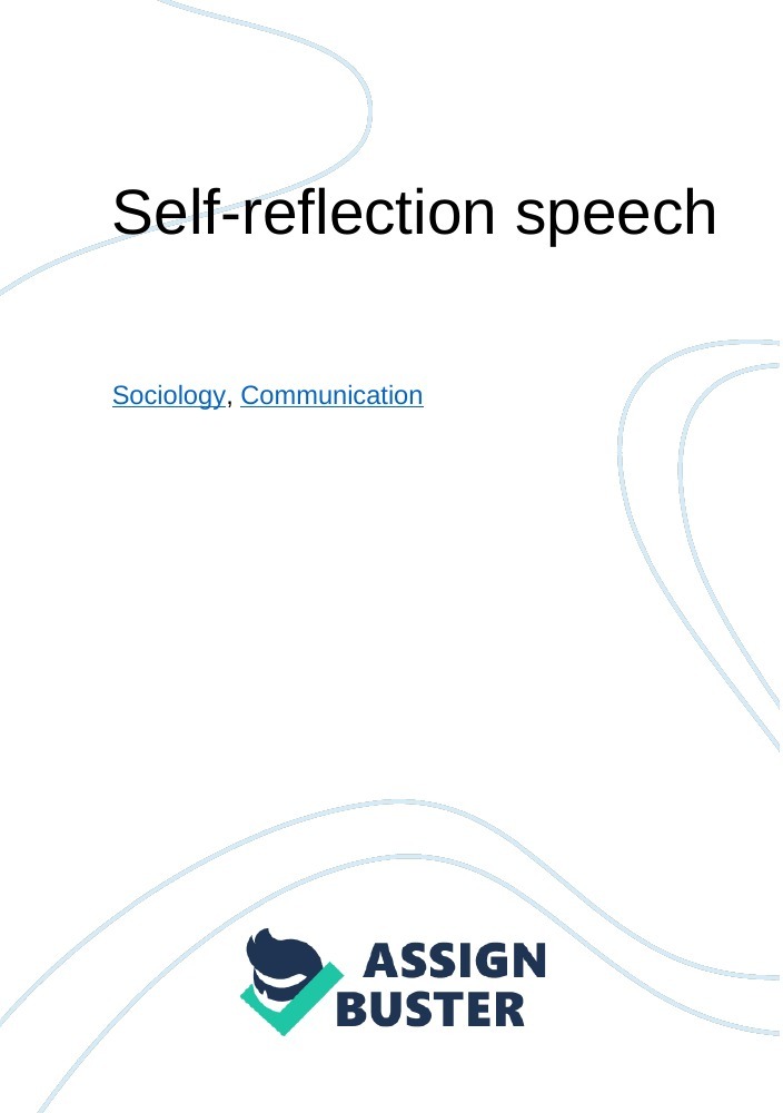 speech on self reflection