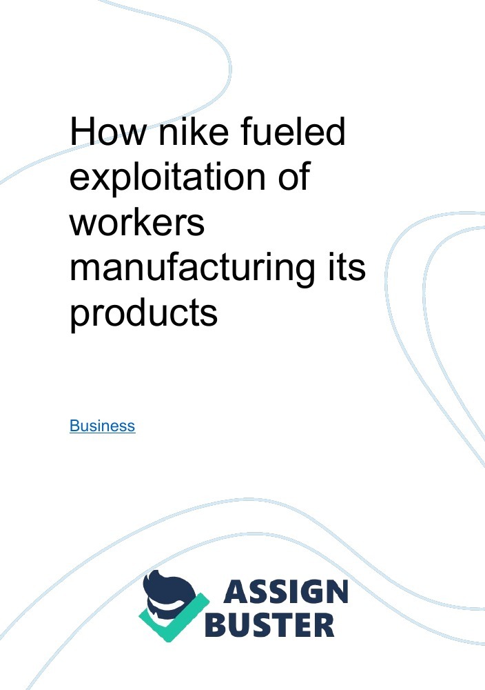 nike exploitation of workers case study