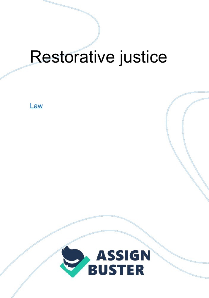 restorative justice essay topics