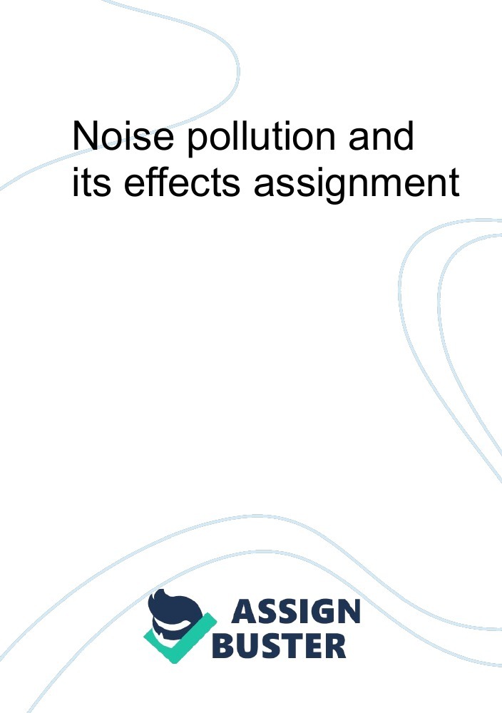 noise pollution assignment for college students