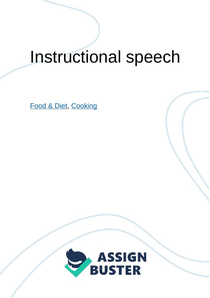 how to write an instructional speech