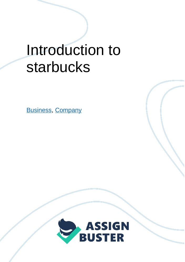 starbucks essay introduction