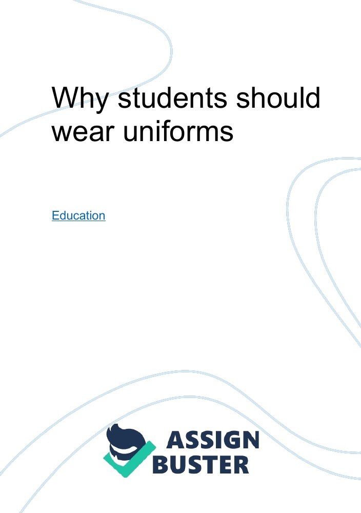 why should learners wear uniforms essay