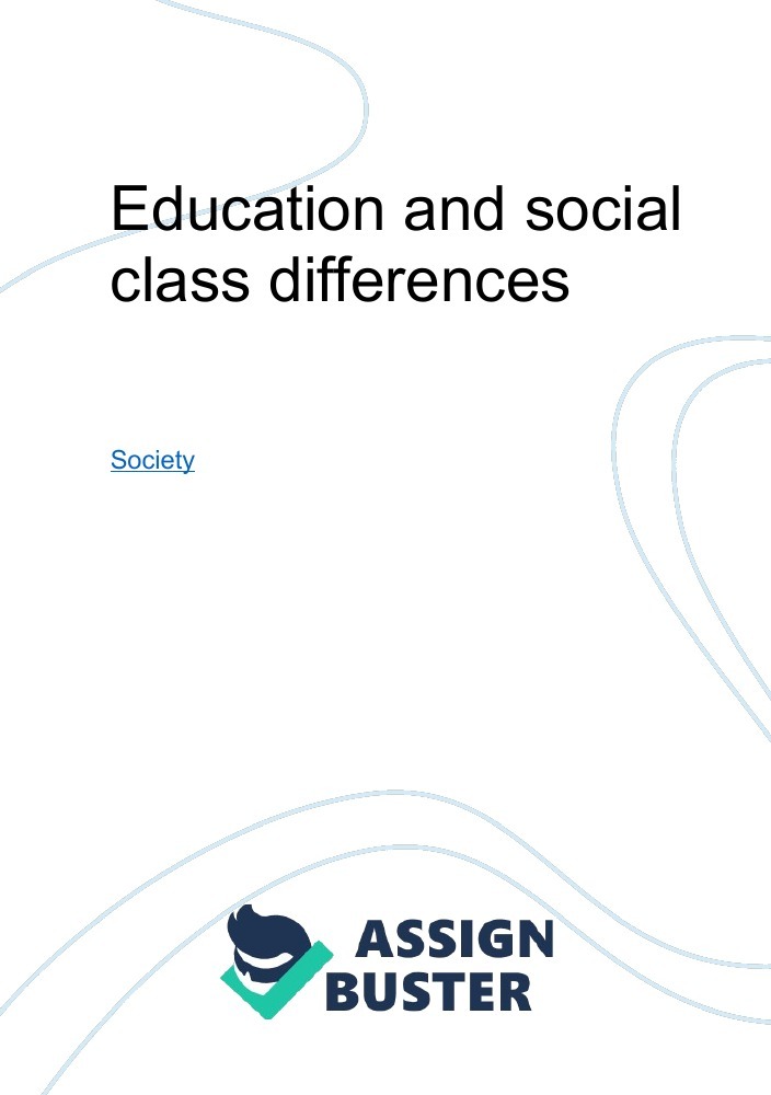 social class differences essay