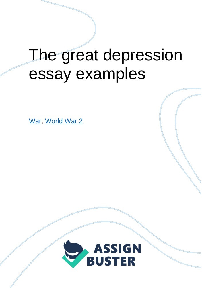 thesis statement examples for the great depression