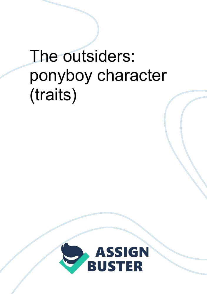 the outsiders essay on ponyboy