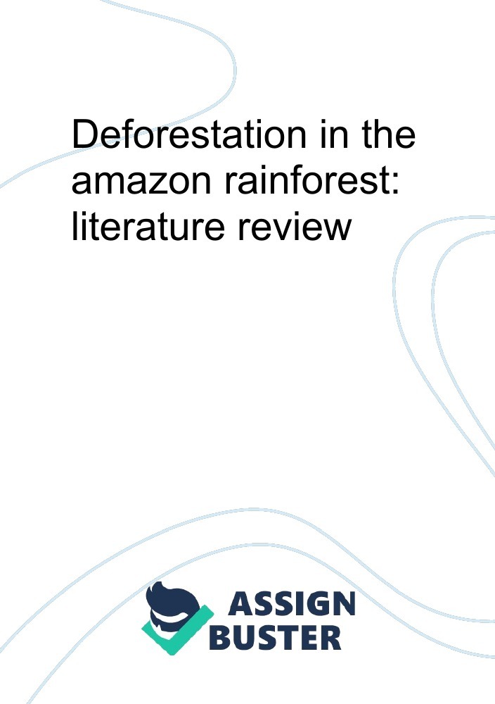 literature review of deforestation