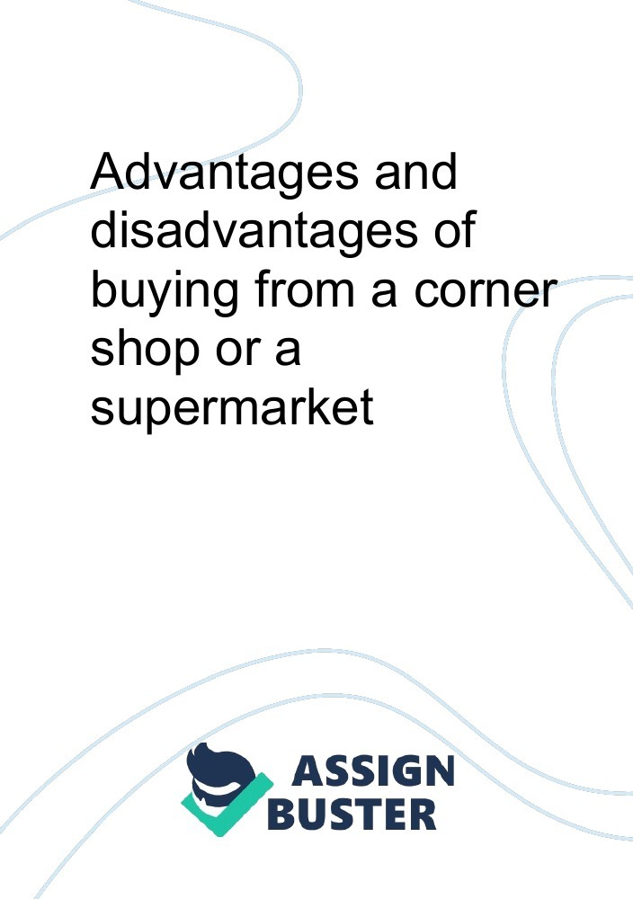 essay on advantages and disadvantages of supermarket