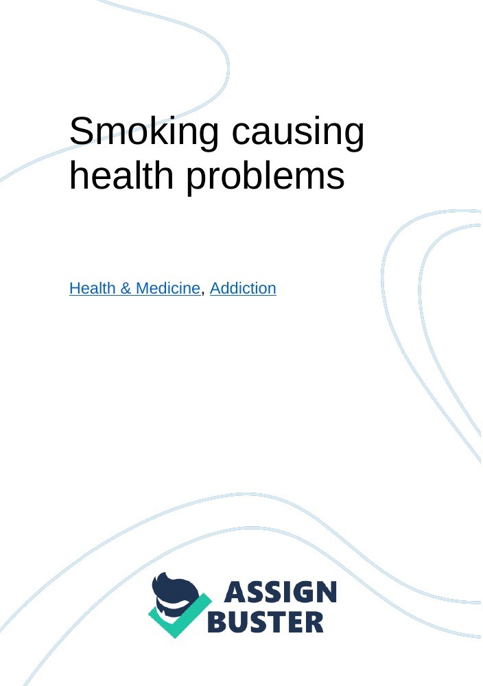 smoking is responsible for many health problems essay