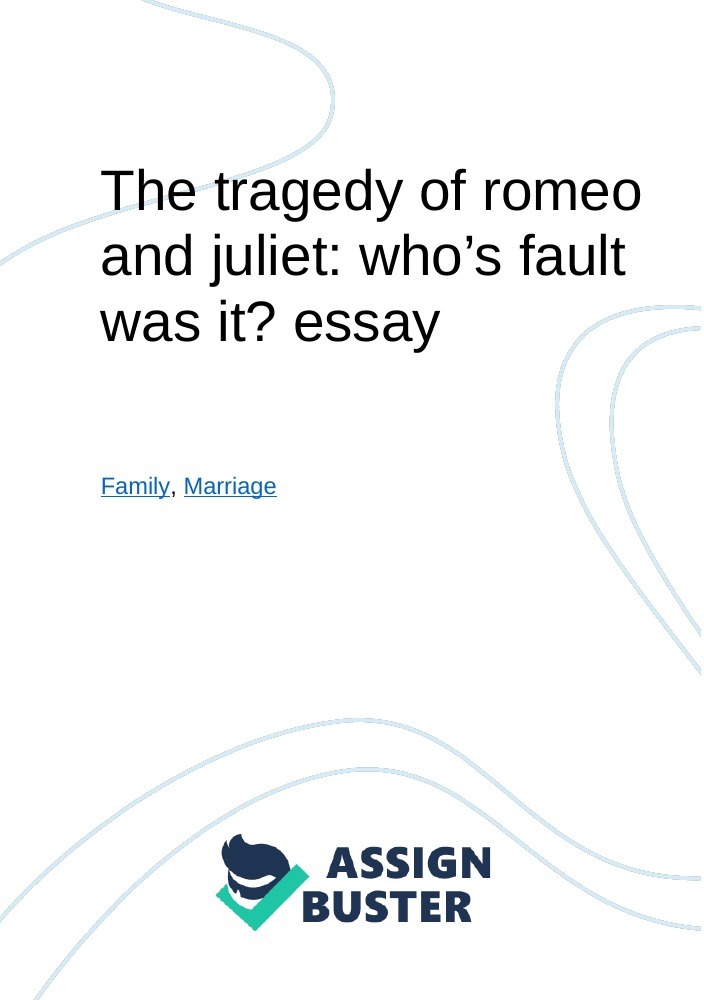 romeo and juliet as a tragedy essay