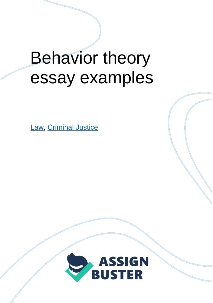 essay on behavioural approach