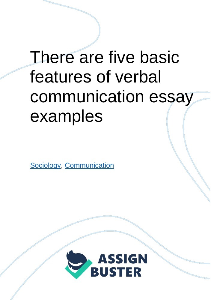 what is verbal communication essay