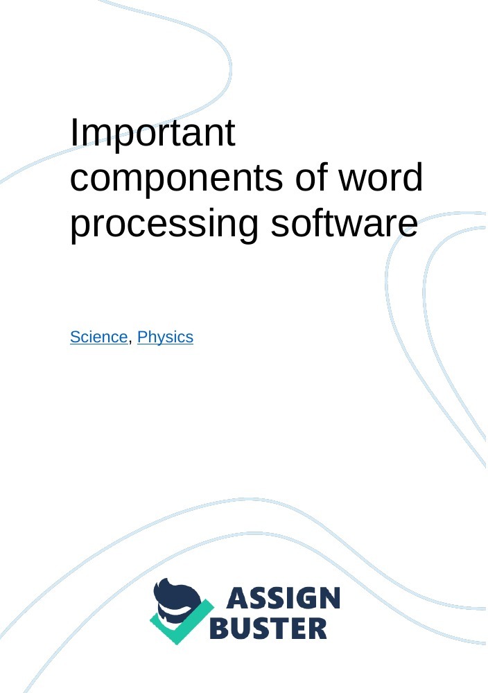 essay on word processing software