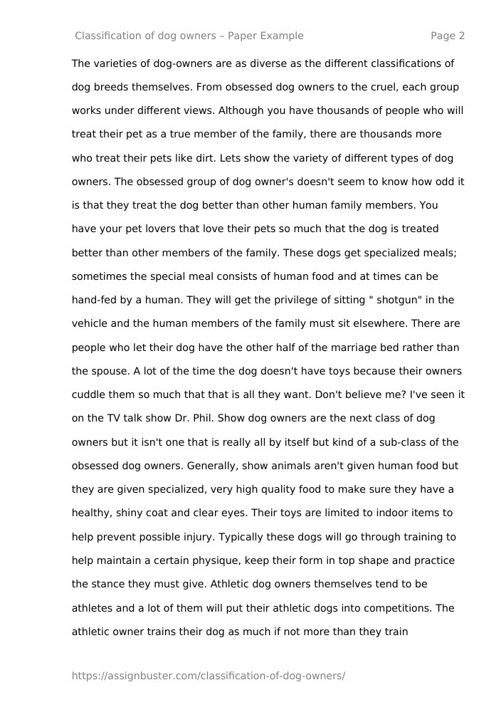 types of pet owners essay