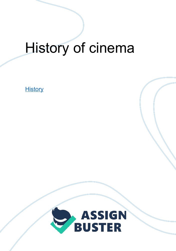history of the cinema essay