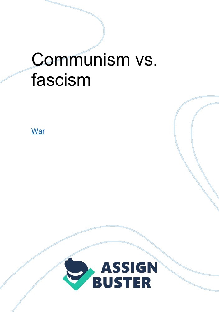 communism vs fascism essay